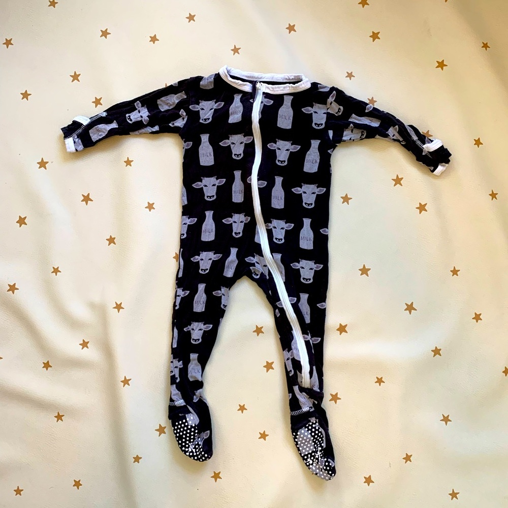 Kickee Pants cow PJs (size 6-9M)